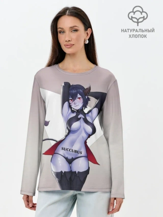 Лонгслив женский. Хлопок / Succubus