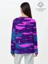 Лонгслив женский. Хлопок / CYBERSTYLE NEON CAMOUFLAGE