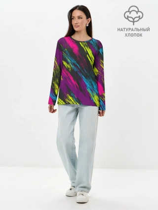 Лонгслив женский. Хлопок / SUMMER 2021