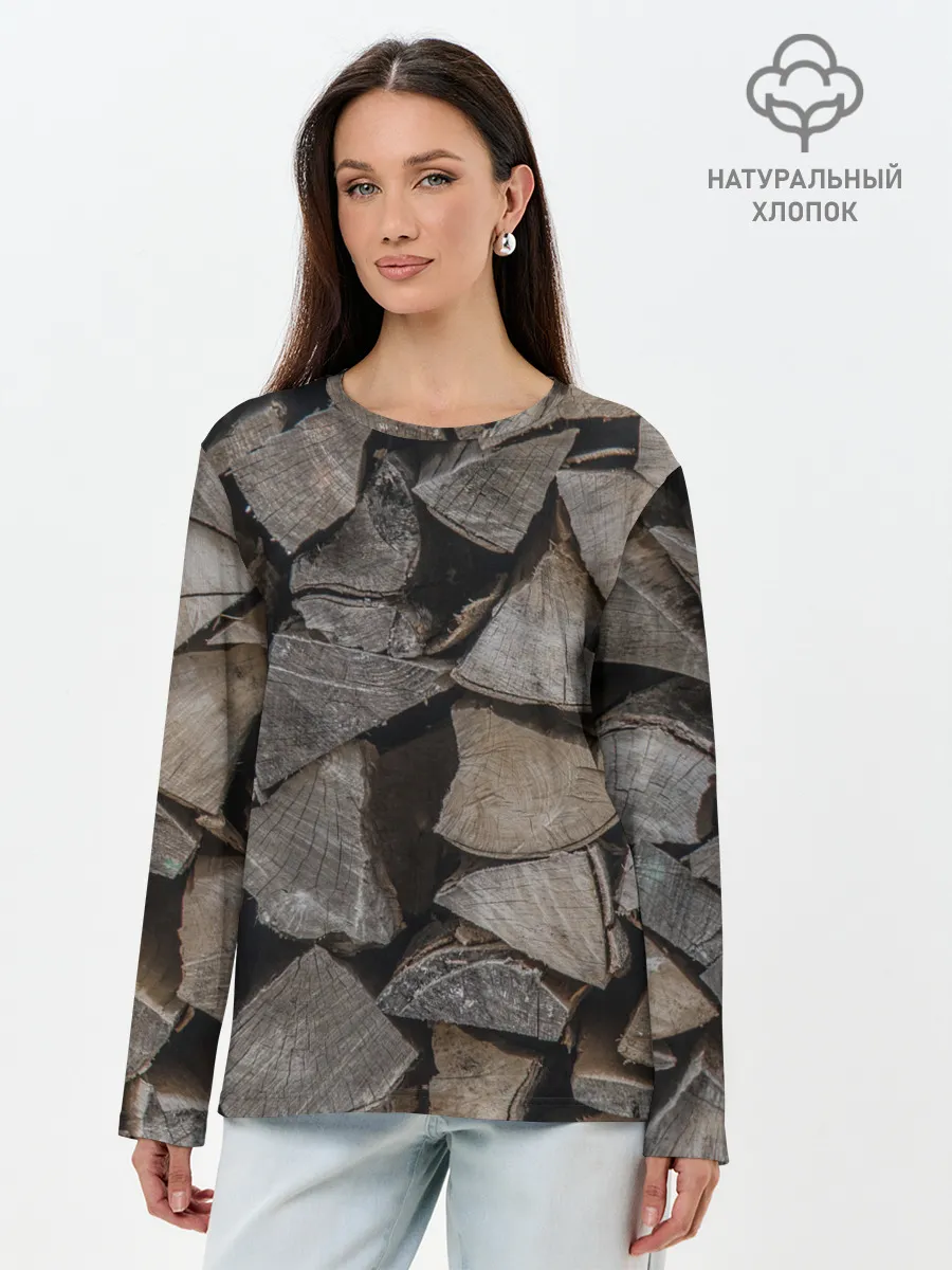 Лонгслив женский. Хлопок / ДРОВА