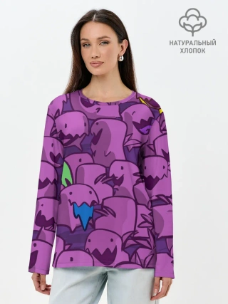 Лонгслив женский. Хлопок / ПикачушкА