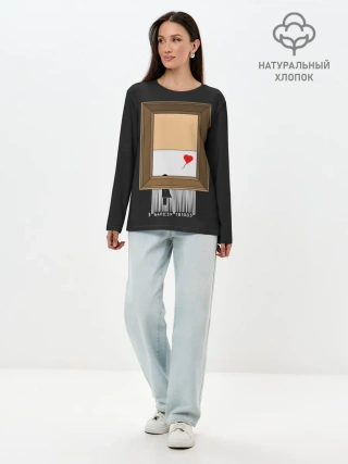 Лонгслив женский. Хлопок / Arts free | Banksy