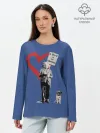 Лонгслив женский. Хлопок / Любовь это ответ | Banksy