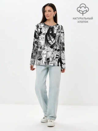 Лонгслив женский. Хлопок / One-Punch Man