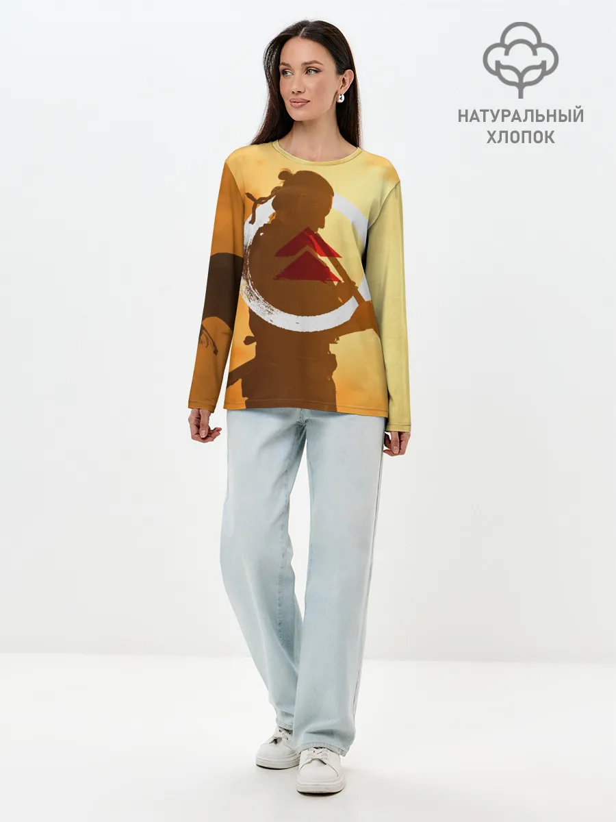 Лонгслив женский. Хлопок / Ghost of Tsushima | Jin Sakai