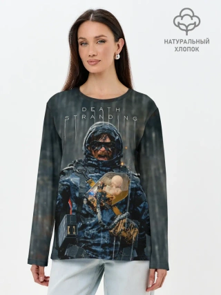 Лонгслив женский. Хлопок / Death Stranding | Сэм