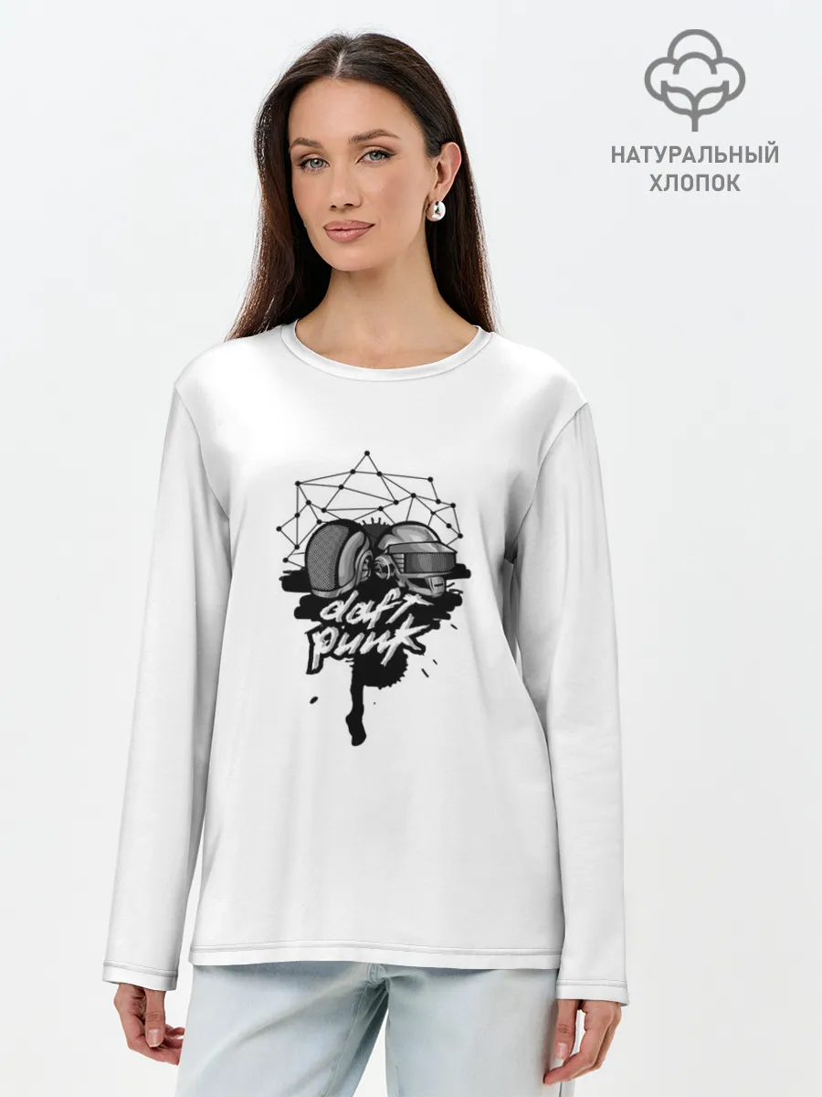 Лонгслив женский. Хлопок / Daft Punk