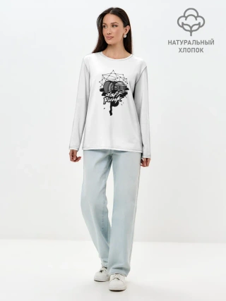 Лонгслив женский. Хлопок / Daft Punk