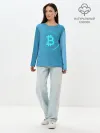 Лонгслив женский. Хлопок / Bitcoin