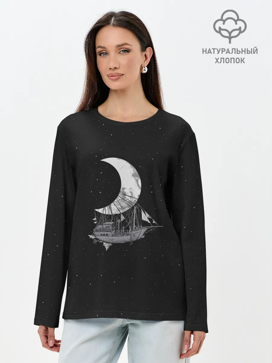 Лонгслив женский. Хлопок / Moon Ship