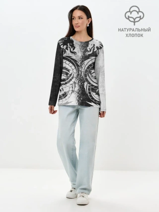 Лонгслив женский. Хлопок / ДРАКОНЫ | DRAGONS