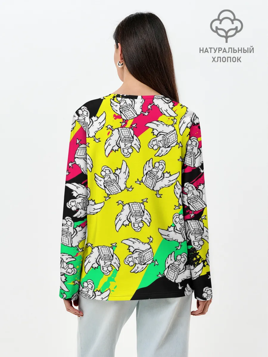 Лонгслив женский. Хлопок / CS GO CHICKEN