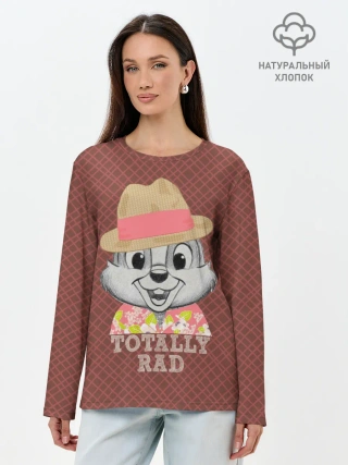 Лонгслив женский. Хлопок / Totally rad