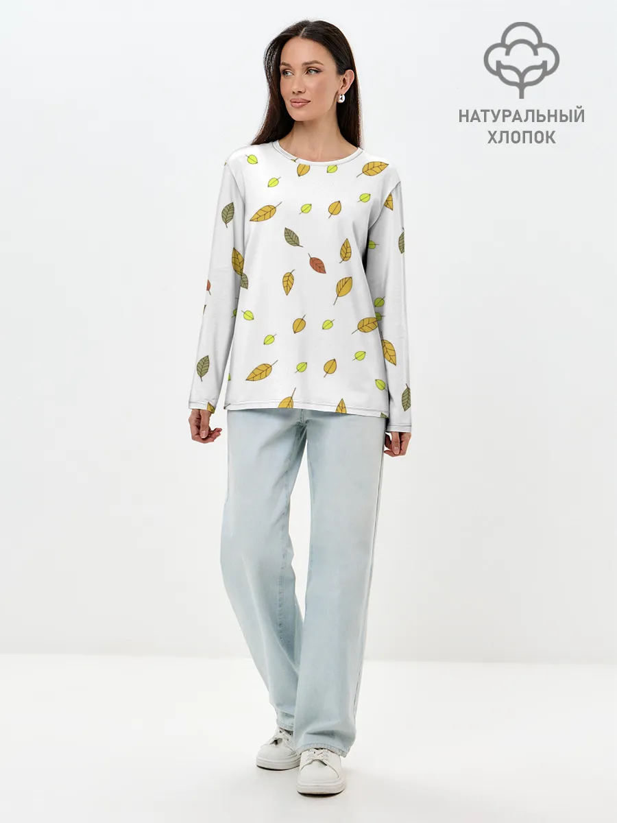 Лонгслив женский. Хлопок / Листопад