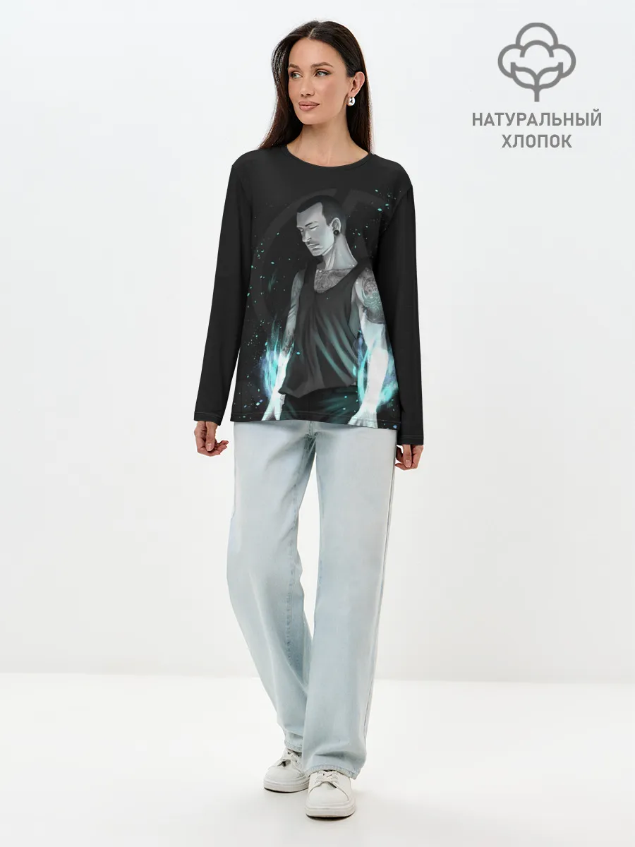 Лонгслив женский. Хлопок / Честер Линкин Парк