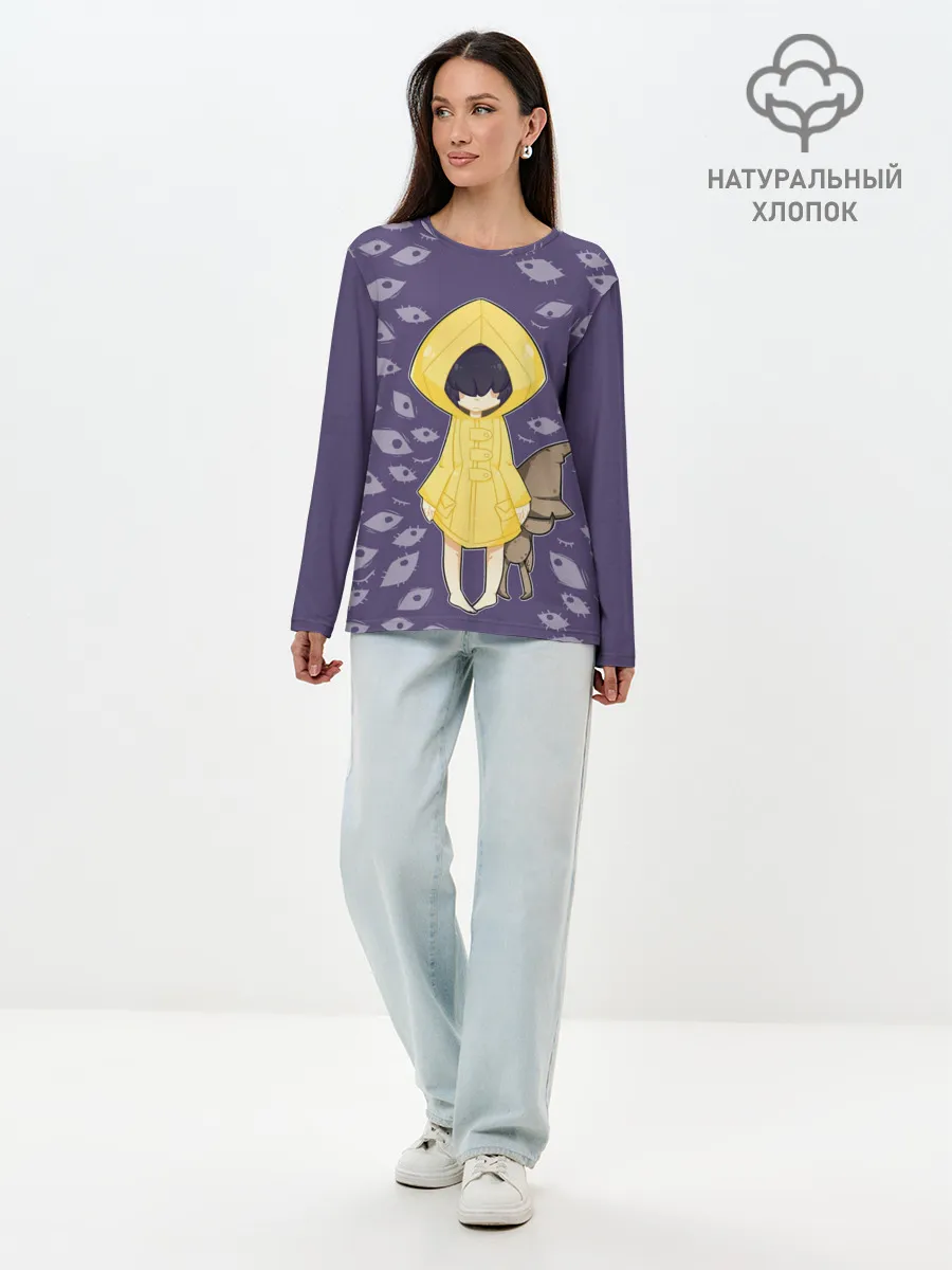 Лонгслив женский. Хлопок / Little Nightmares Глаза