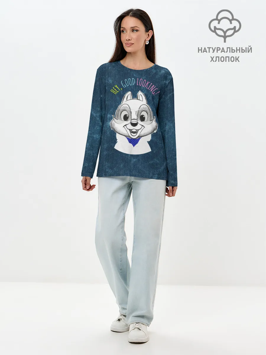 Лонгслив женский. Хлопок / Hey, good looking!