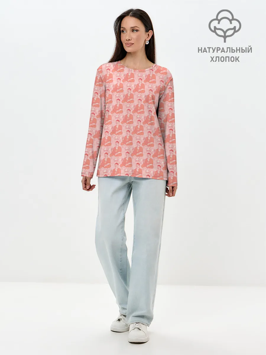 Лонгслив женский. Хлопок / Йога