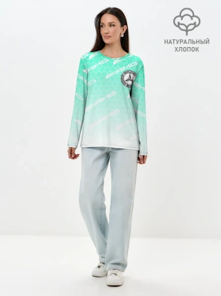 Лонгслив женский. Хлопок / MERCEDES BENZ AMG