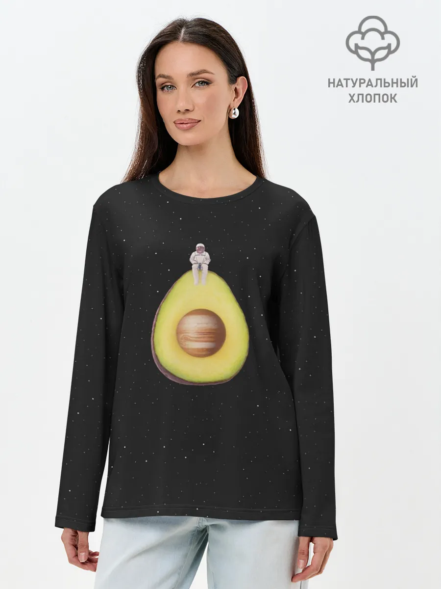 Лонгслив женский. Хлопок / Космокадо
