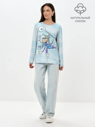 Лонгслив женский. Хлопок / Снежный танец | Dota 2