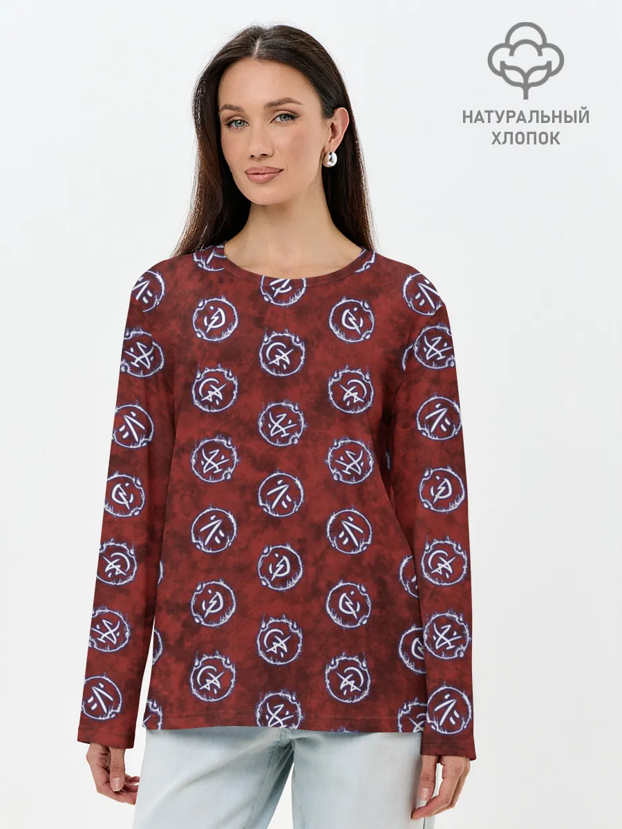 Лонгслив женский. Хлопок / Collapse. Энергоудары