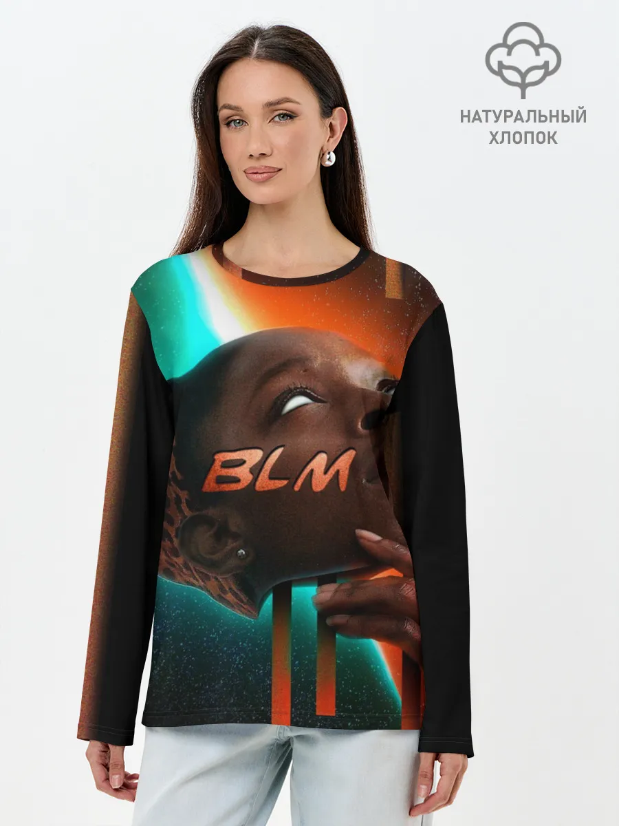 Лонгслив женский. Хлопок / BLM