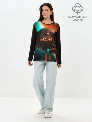 Лонгслив женский. Хлопок / BLM