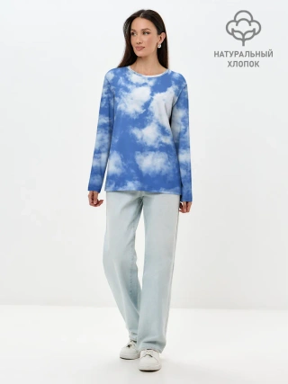 Лонгслив женский. Хлопок / ОБЛАКА