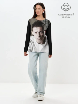 Лонгслив женский. Хлопок / Честер