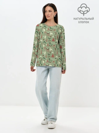 Лонгслив женский. Хлопок / Йога