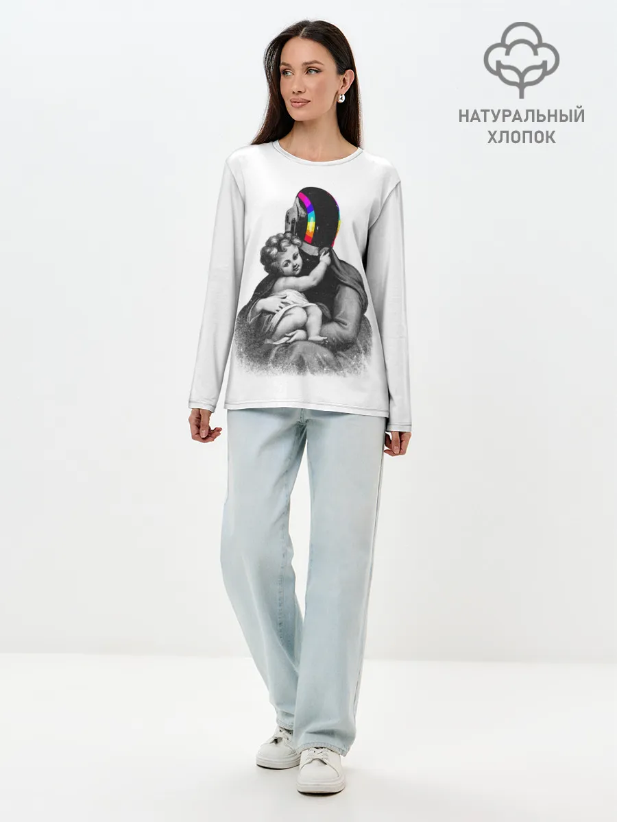 Лонгслив женский. Хлопок / Daft Punk