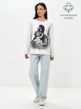 Лонгслив женский. Хлопок / Daft Punk