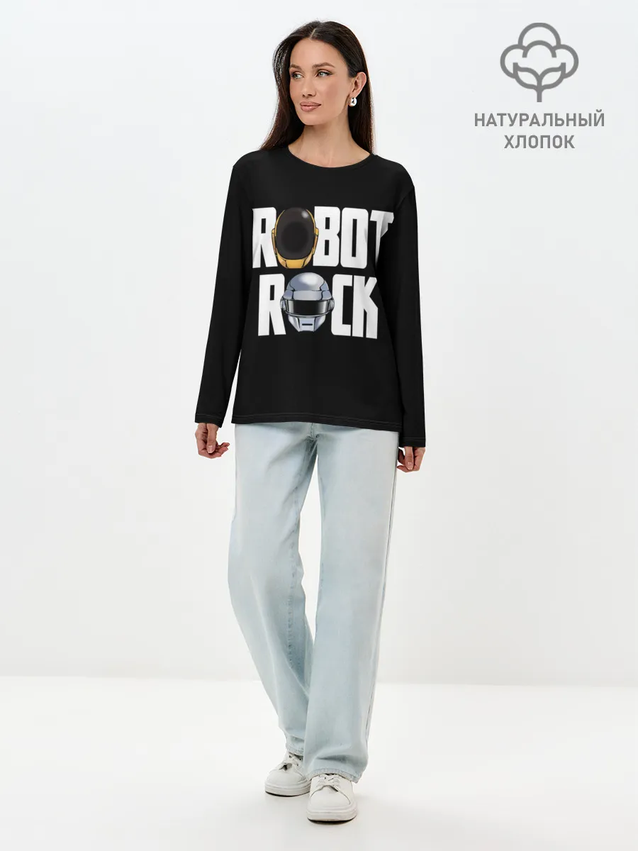 Лонгслив женский. Хлопок / Robot Rock