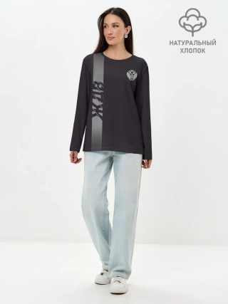 Лонгслив женский. Хлопок / ЖДВ , железнодорожные войска