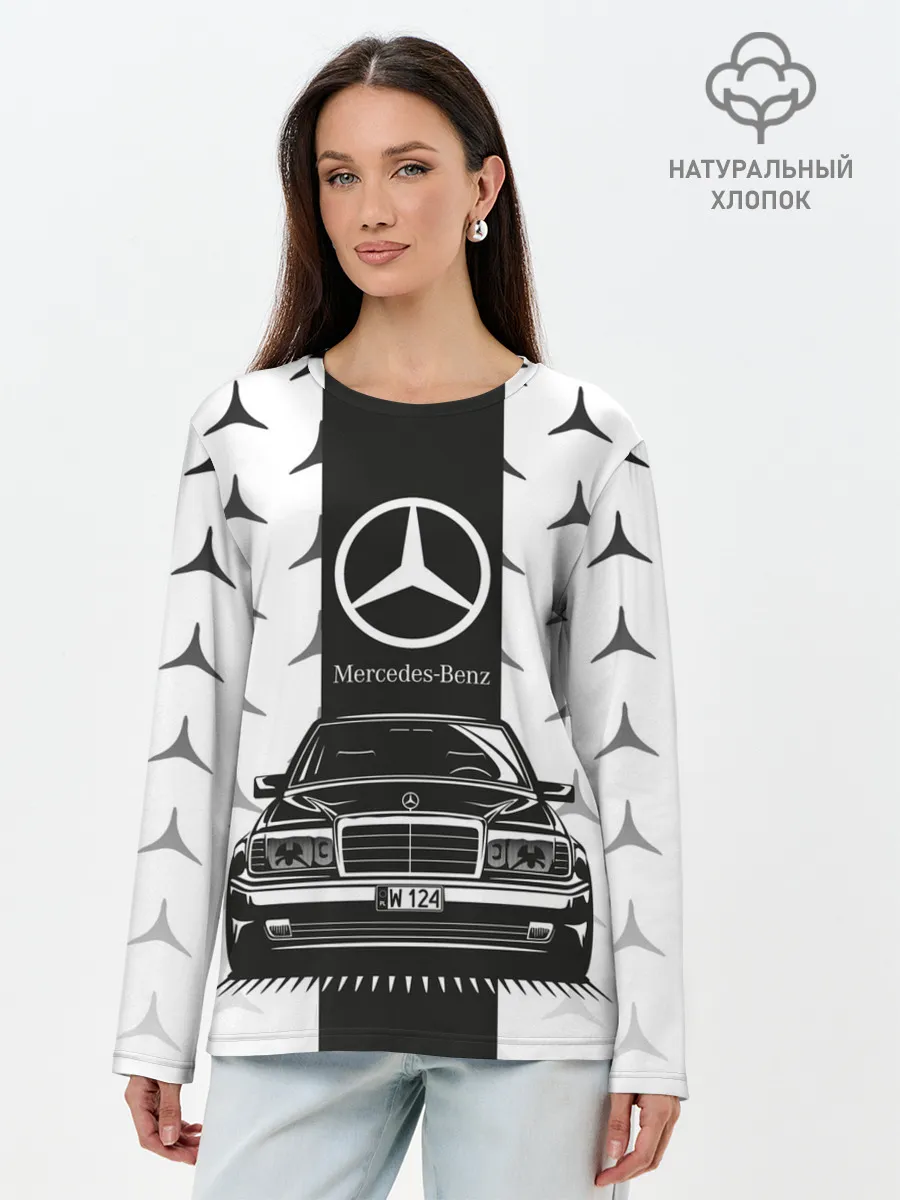 Лонгслив женский. Хлопок / MERCEDES BENZ