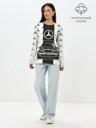 Лонгслив женский. Хлопок / MERCEDES BENZ