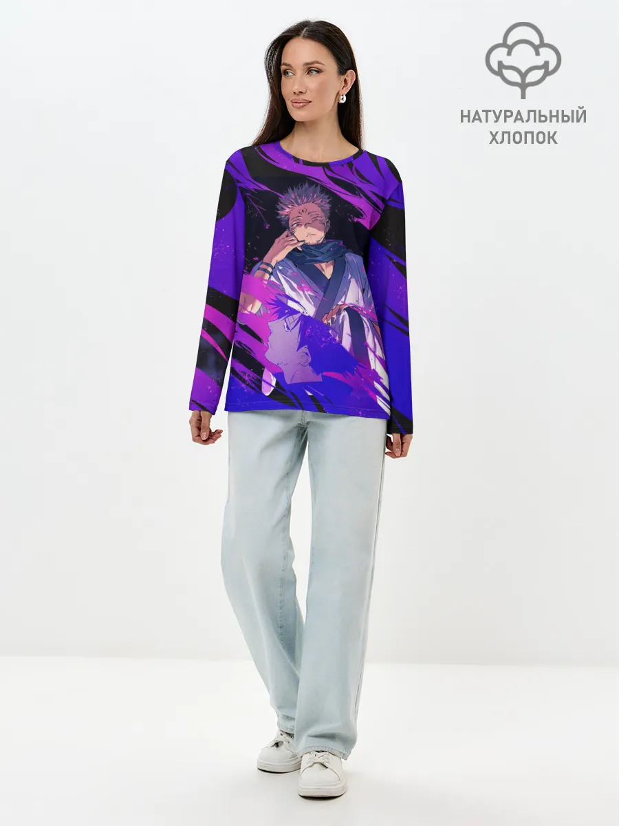 Лонгслив женский. Хлопок / Магическая битва