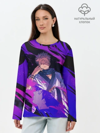 Лонгслив женский. Хлопок / Магическая битва