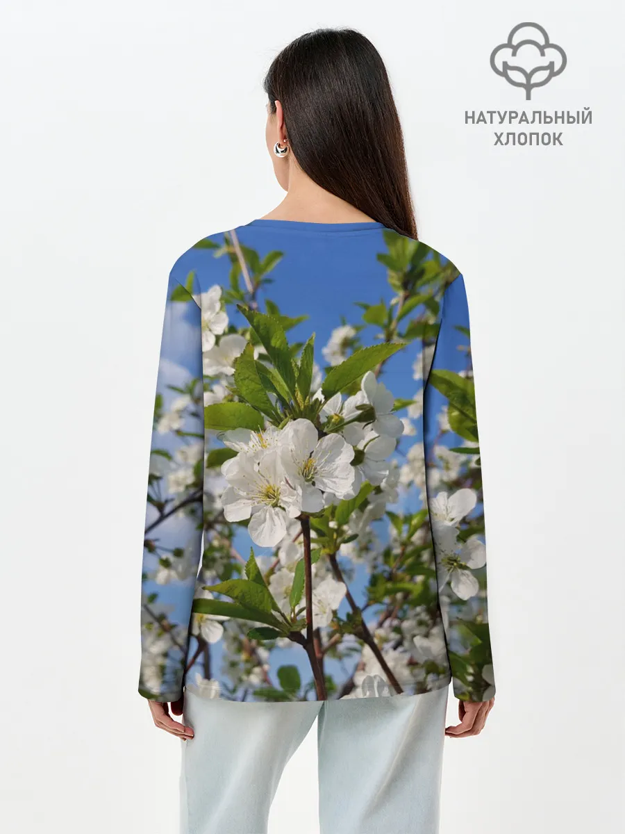 Лонгслив женский. Хлопок / Цвет вишни