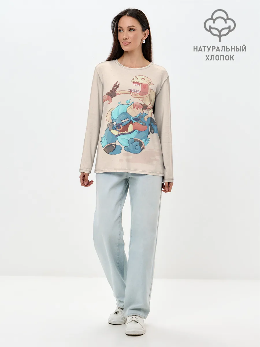 Лонгслив женский. Хлопок / Мы уже выехали | Dota 2