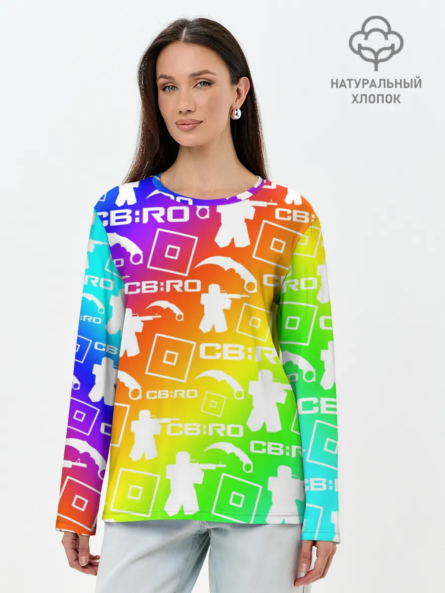 Лонгслив женский. Хлопок / COUNTER BLOX