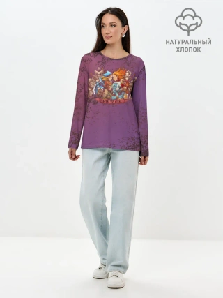 Лонгслив женский. Хлопок / Пять на пять | Dota 2