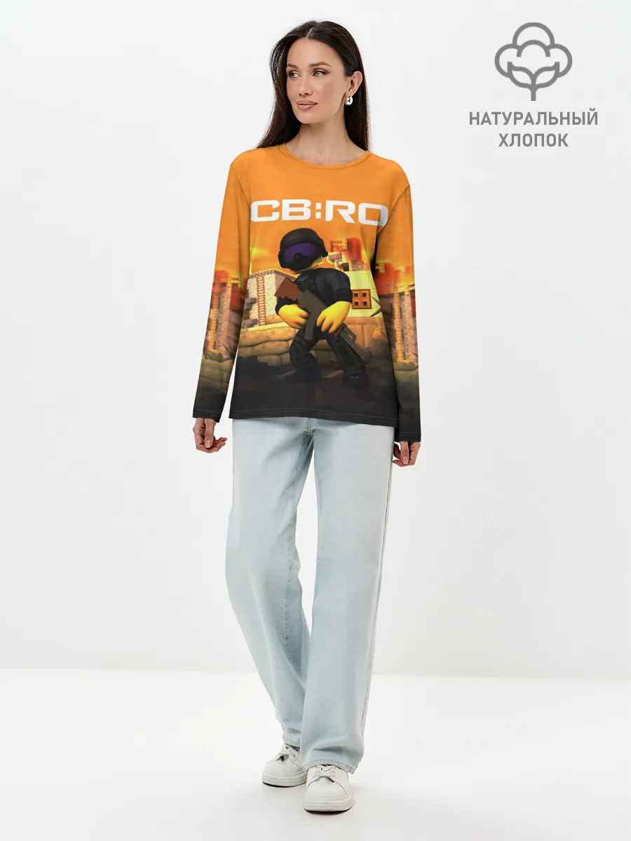 Лонгслив женский. Хлопок / COUNTER BLOX