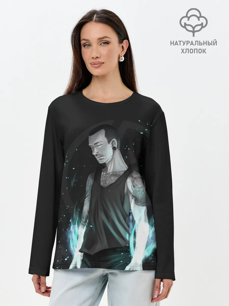 Лонгслив женский. Хлопок / Линкин Парк