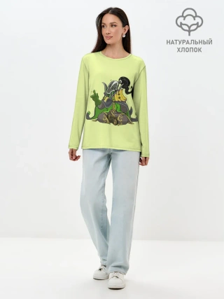 Лонгслив женский. Хлопок / Музыкальный Рубик | Dota 2