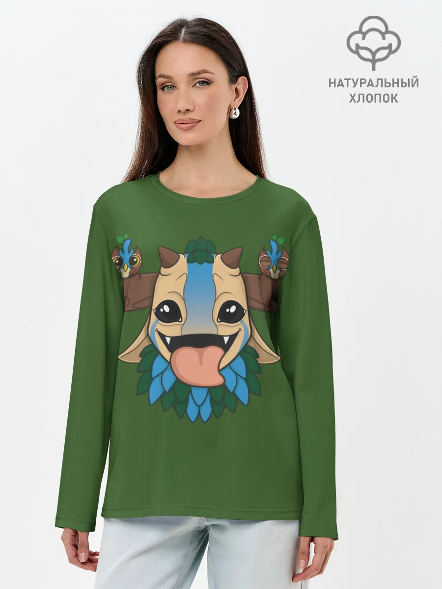 Лонгслив женский. Хлопок / Курьер | Dota 2