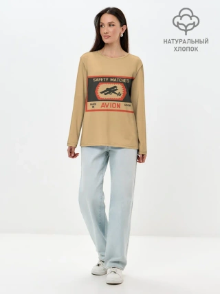 Лонгслив женский. Хлопок / Спички