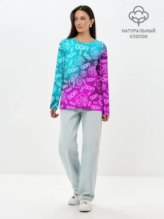 Лонгслив женский. Хлопок / OOF ROBLOX