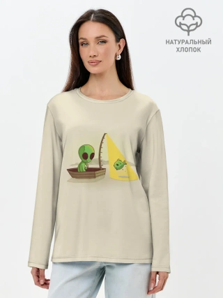 Лонгслив женский. Хлопок / Alien Fishing